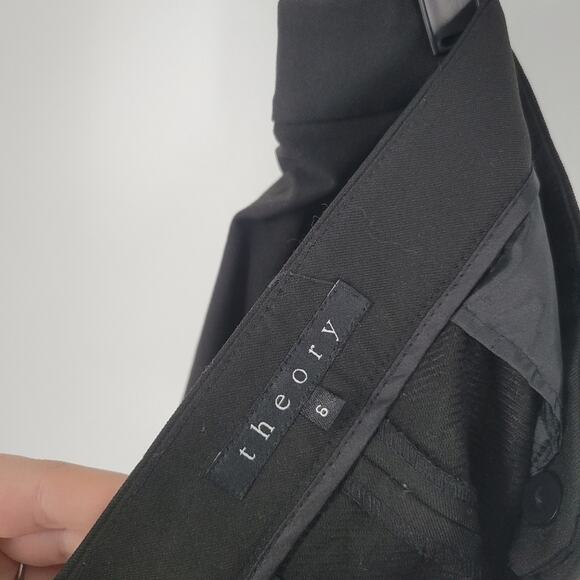 Theory Black Bootcut Mid Rise Pants 6 - Picture 10 of 12